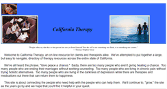 Desktop Screenshot of california-therapy.com